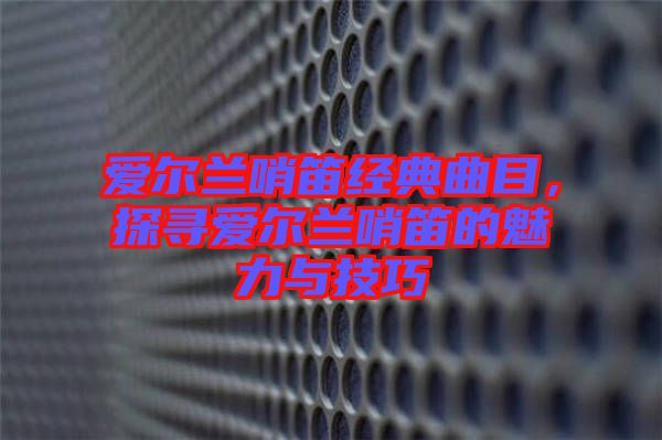 愛爾蘭哨笛經(jīng)典曲目，探尋愛爾蘭哨笛的魅力與技巧