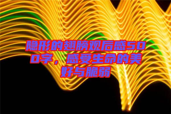 隱形的翅膀觀后感500字，感受生命的美好與脆弱