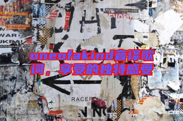oneofakind音譯歌詞，享受的獨(dú)特感受