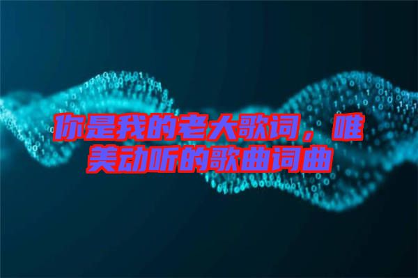 你是我的老大歌詞，唯美動聽的歌曲詞曲
