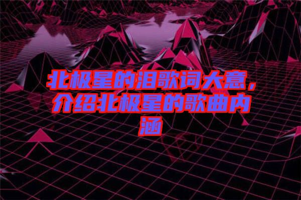 北極星的淚歌詞大意，介紹北極星的歌曲內(nèi)涵