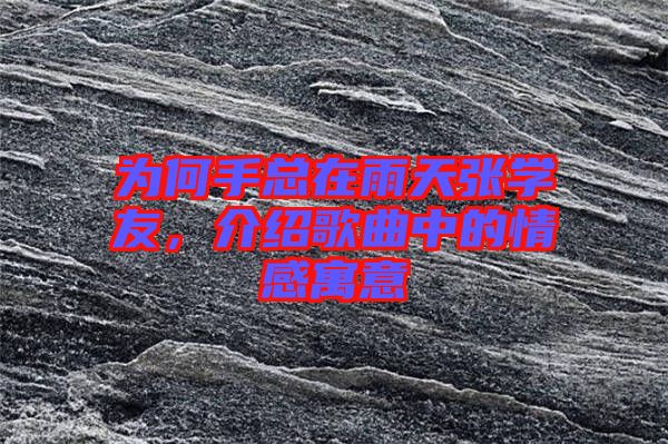 為何手總在雨天張學(xué)友，介紹歌曲中的情感寓意