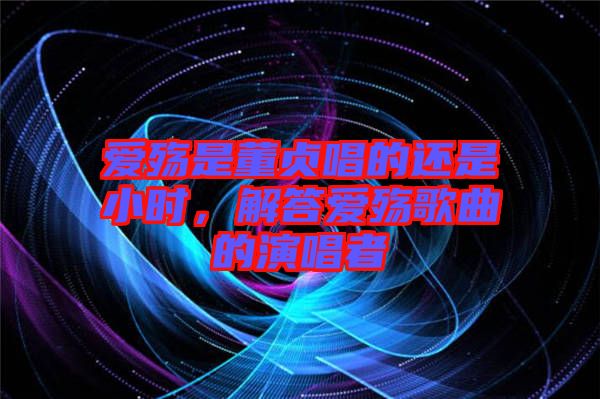 愛殤是董貞唱的還是小時，解答愛殤歌曲的演唱者