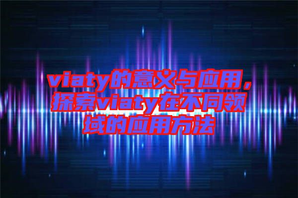 viaty的意義與應(yīng)用，探索viaty在不同領(lǐng)域的應(yīng)用方法