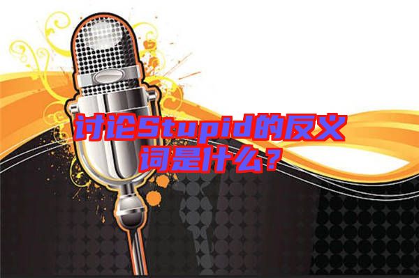 討論Stupid的反義詞是什么？