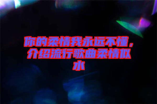 你的柔情我永遠不懂，介紹流行歌曲柔情似水