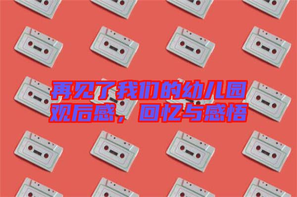 再見了我們的幼兒園觀后感，回憶與感悟
