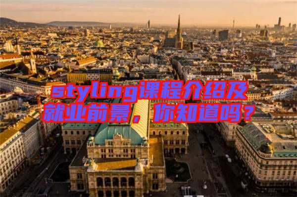 styling課程介紹及就業(yè)前景，你知道嗎？