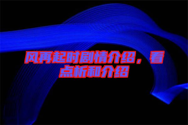 風再起時劇情介紹，看點析和介紹