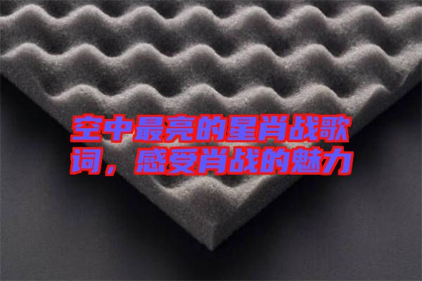 空中最亮的星肖戰(zhàn)歌詞，感受肖戰(zhàn)的魅力