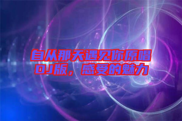 自從那天遇見(jiàn)你原唱DJ版，感受的魅力