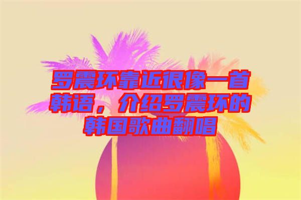 羅震環(huán)靠近很像一首韓語，介紹羅震環(huán)的韓國歌曲翻唱