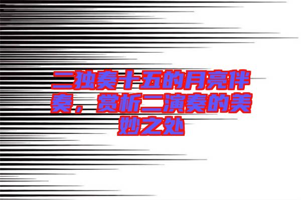 二獨奏十五的月亮伴奏，賞析二演奏的美妙之處