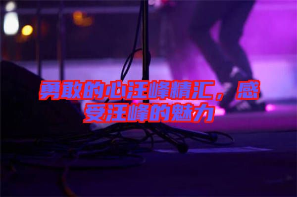 勇敢的心汪峰精匯，感受汪峰的魅力