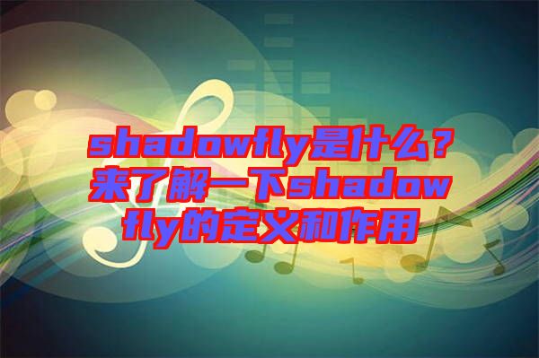 shadowfly是什么？來了解一下shadowfly的定義和作用