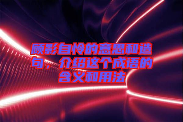 顧影自憐的意思和造句，介紹這個成語的含義和用法