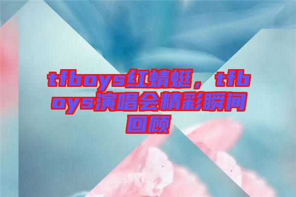 tfboys紅蜻蜓，tfboys演唱會精彩瞬間回顧