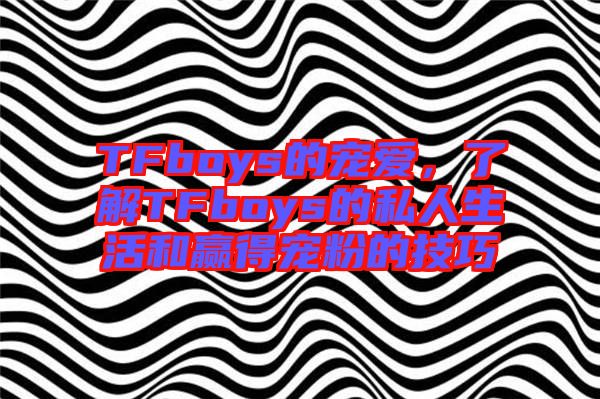 TFboys的寵愛(ài)，了解TFboys的私人生活和贏得寵粉的技巧