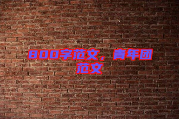 800字范文，青年團(tuán)范文