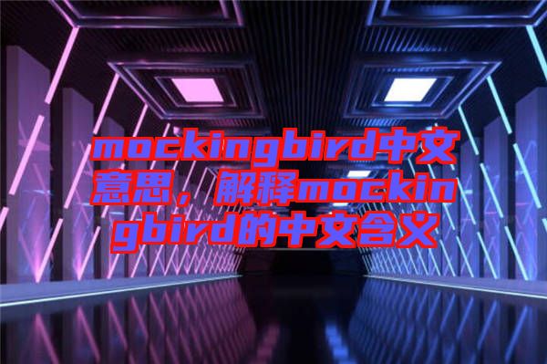 mockingbird中文意思，解釋mockingbird的中文含義
