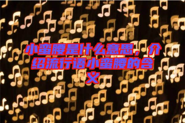 小蠻腰是什么意思，介紹流行語(yǔ)小蠻腰的含義