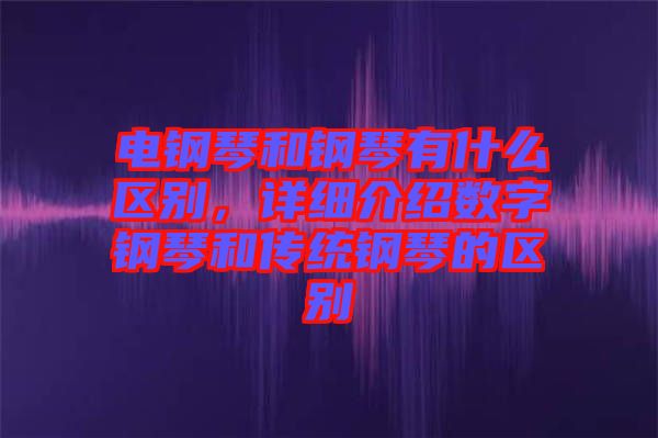 電鋼琴和鋼琴有什么區(qū)別，詳細(xì)介紹數(shù)字鋼琴和傳統(tǒng)鋼琴的區(qū)別