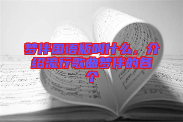 夢(mèng)伴國語版叫什么，介紹流行歌曲夢(mèng)伴的各個(gè)