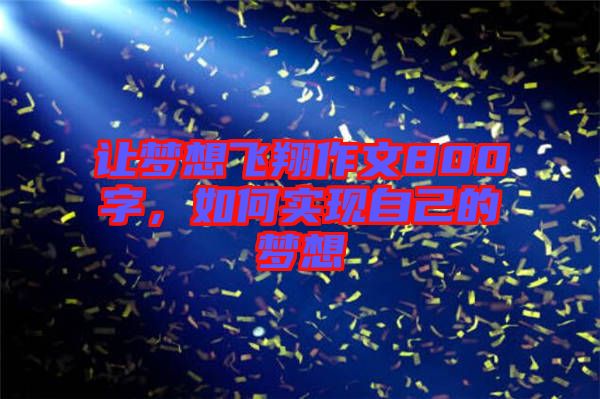 讓夢想飛翔作文800字，如何實現(xiàn)自己的夢想