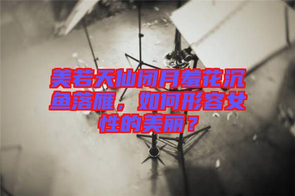 美若天仙閉月羞花沉魚落雁，如何形容女性的美麗？