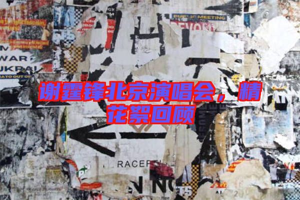 謝霆鋒北京演唱會(huì)，精花絮回顧