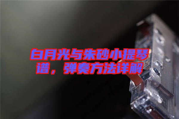 白月光與朱砂小提琴譜，彈奏方法詳解