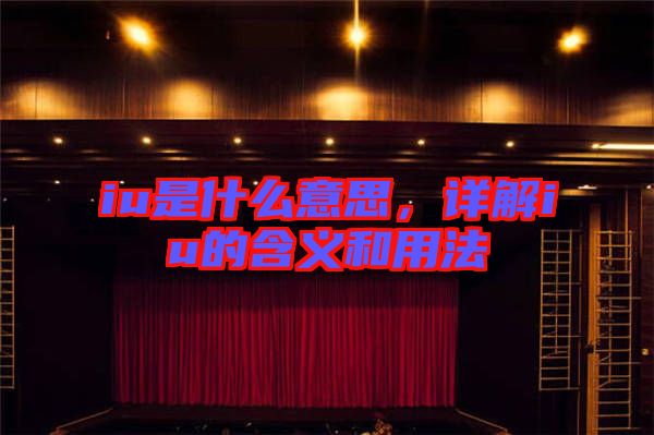 iu是什么意思，詳解iu的含義和用法