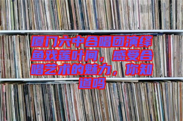 廈門六中合唱團(tuán)演繹魚戲蓮葉間，感受合唱藝術(shù)的魅力，你知道嗎