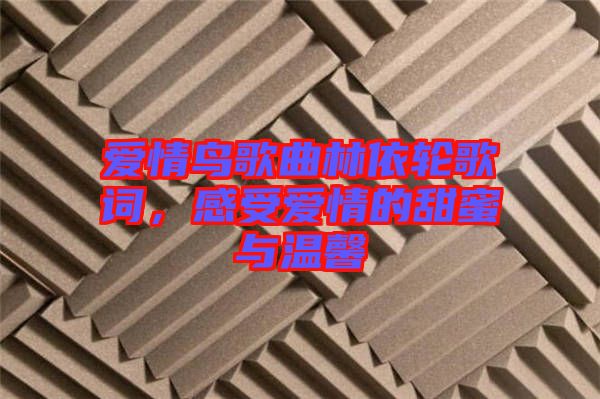 愛情鳥歌曲林依輪歌詞，感受愛情的甜蜜與溫馨