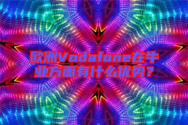 歐洲Vodafone在牛業(yè)方面有什么優(yōu)勢？
