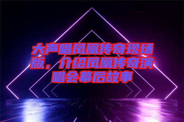 大聲唱鳳凰傳奇現(xiàn)場版，介紹鳳凰傳奇演唱會幕后故事