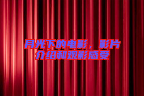 月光下的電影，影片介紹和觀影感受