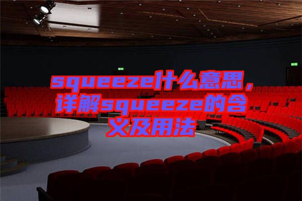 squeeze什么意思，詳解squeeze的含義及用法