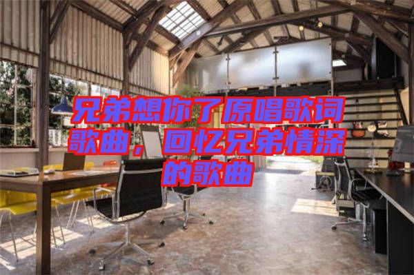 兄弟想你了原唱歌詞歌曲，回憶兄弟情深的歌曲