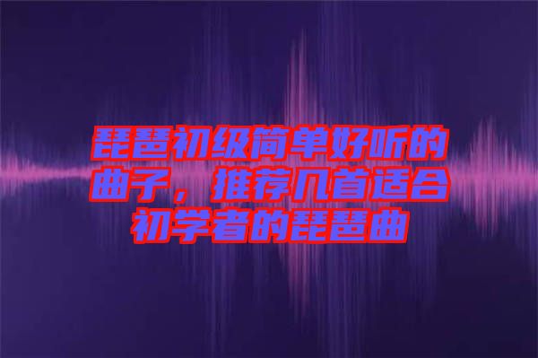 琵琶初級(jí)簡(jiǎn)單好聽(tīng)的曲子，推薦幾首適合初學(xué)者的琵琶曲