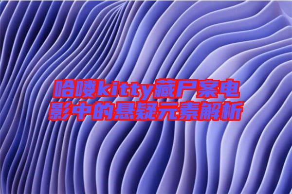 哈嘍kitty藏尸案電影中的懸疑元素解析