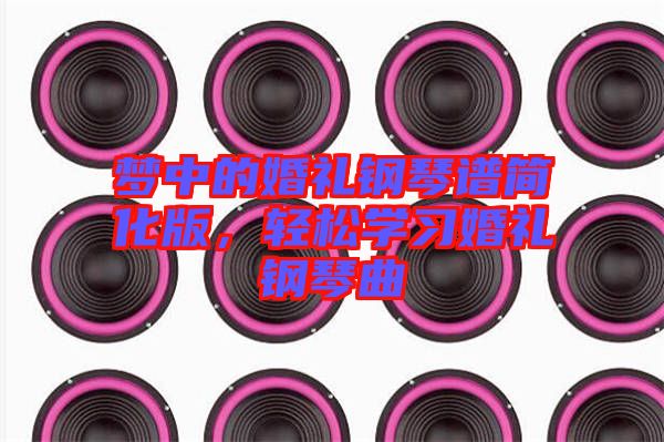 夢中的婚禮鋼琴譜簡化版，輕松學(xué)習(xí)婚禮鋼琴曲