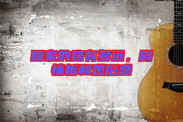 回家的路有多遠，劇情析和觀后感