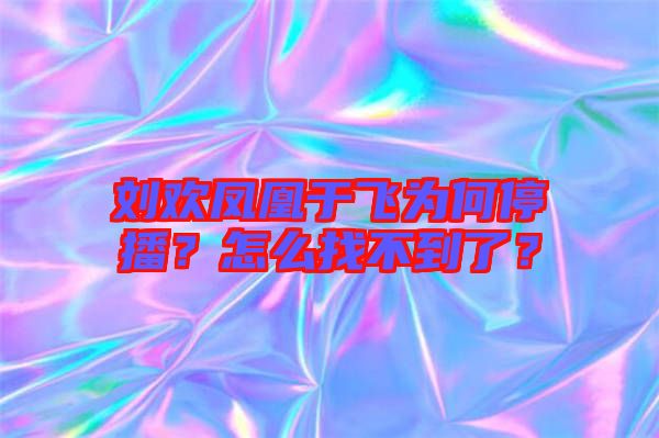 劉歡鳳凰于飛為何停播？怎么找不到了？