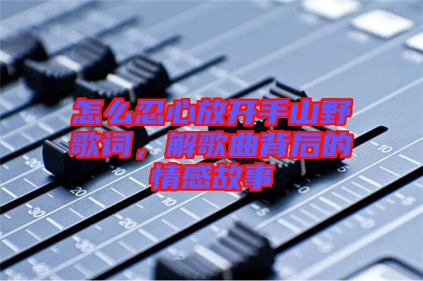 怎么忍心放開(kāi)手山野歌詞，解歌曲背后的情感故事