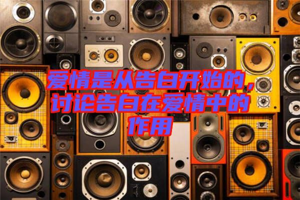 愛(ài)情是從告白開(kāi)始的，討論告白在愛(ài)情中的作用