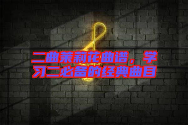 二曲茉莉花曲譜，學(xué)習(xí)二必備的經(jīng)典曲目