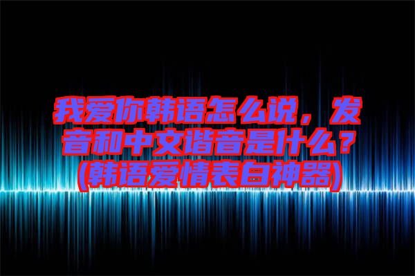 我愛你韓語怎么說，發(fā)音和中文諧音是什么？(韓語愛情表白神器)