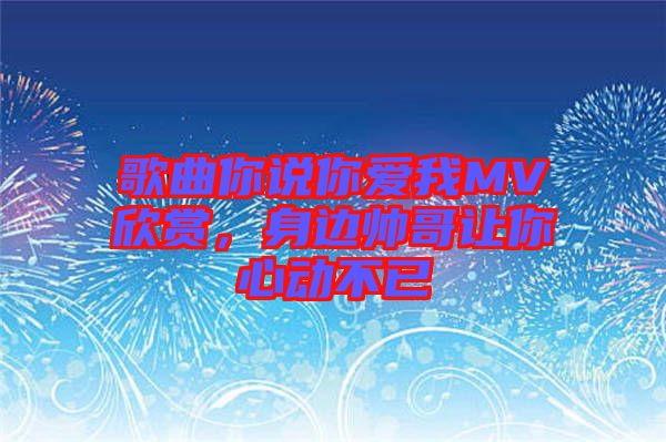 歌曲你說(shuō)你愛我MV欣賞，身邊帥哥讓你心動(dòng)不已