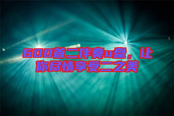 600首二伴奏u盤，讓你盡情享受二之美